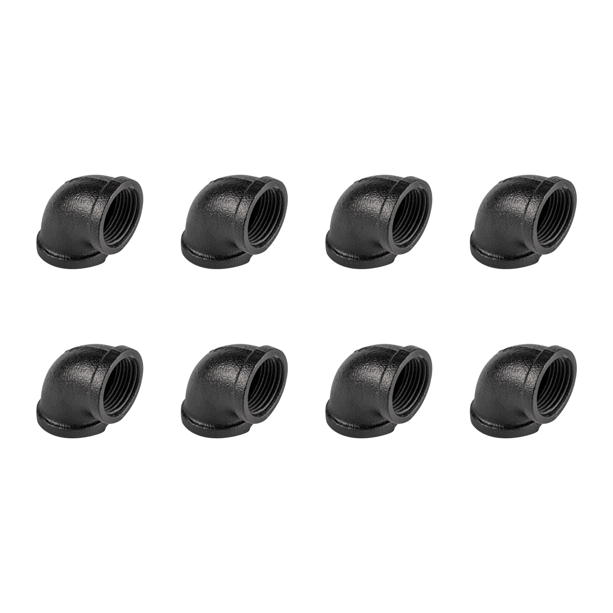 Elbow Joiners Black - 8 Pack