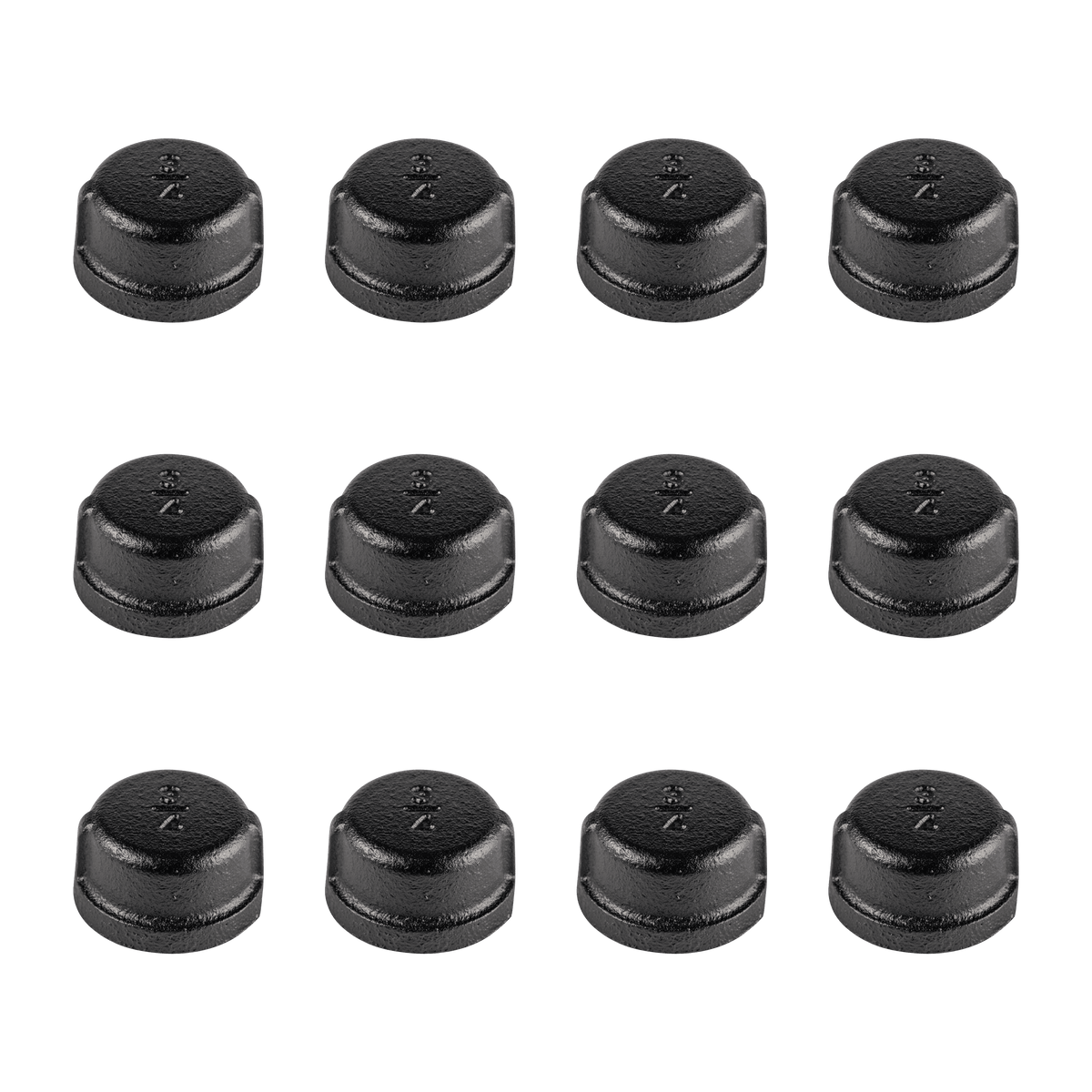 End Cap Black - 12 Pack