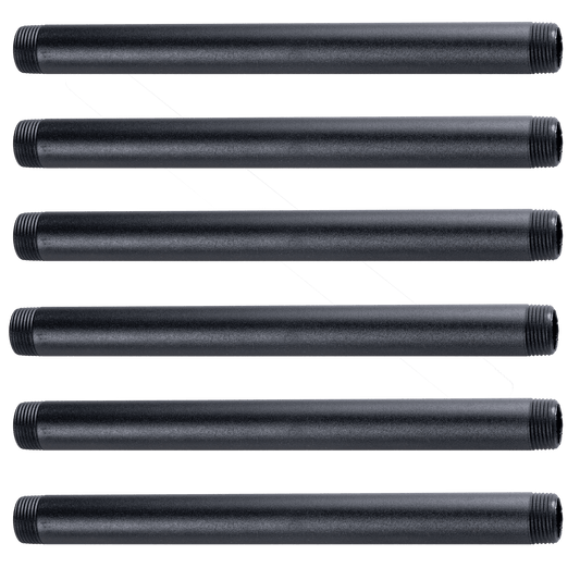 625mm Pipe Black - 6 Pack