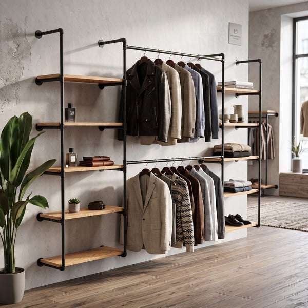 Large Display Shelving and Rail – Iron Emu